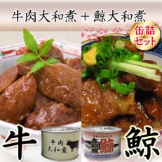 牛肉大和煮缶詰12缶+鯨大和煮缶詰12缶(計24缶セット)