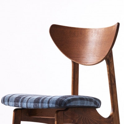 Karl Dining Chair ガルボ ブルー ダークブラウンフレーム【SWOF】