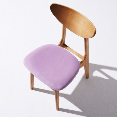 Karl Dining Chair PFスウェード グレイッシュピンク MBRフレーム【SWOF】
