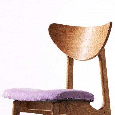 Karl Dining Chair PFスウェード グレイッシュピンク MBRフレーム【SWOF】