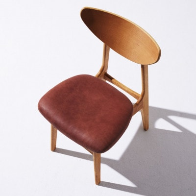 Karl Dining Chair オイルレザー ダークブラウン MBRフレーム【SWOF】