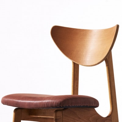 Karl Dining Chair オイルレザー ダークブラウン MBRフレーム【SWOF】