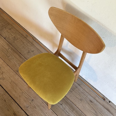 Karl Dining Chair PFスウェード マスタード MBRフレーム【SWOF】