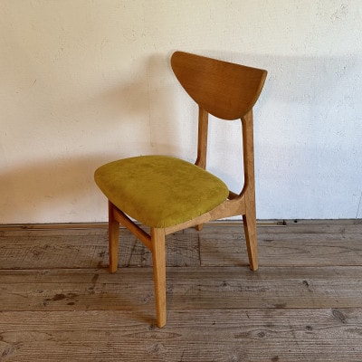 Karl Dining Chair PFスウェード マスタード MBRフレーム【SWOF】