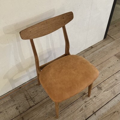 Cordial Dining Chair ブラウンフレーム オイルレザー キャメル【SWOF】