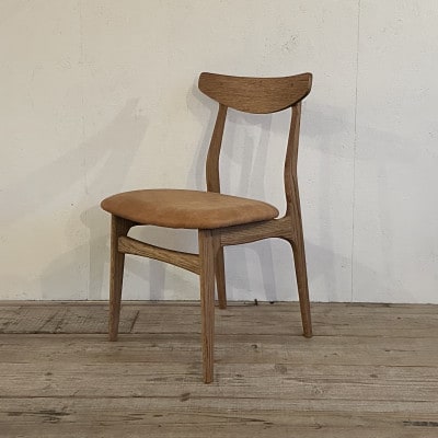 Cordial Dining Chair ブラウンフレーム オイルレザー キャメル【SWOF】