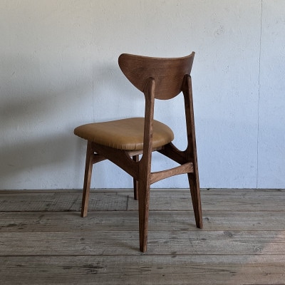 Karl Dining Chair ランド キャメル ダークブラウンフレーム【SWOF】