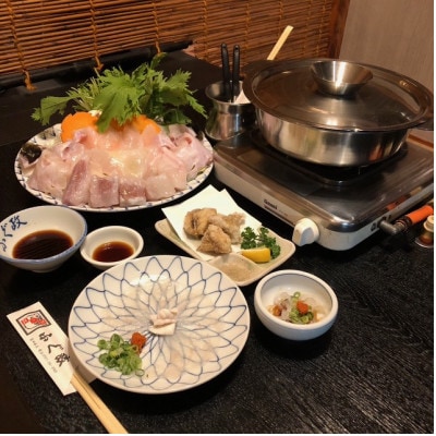【ふぐ政コース6品2名】国産活けとらふぐ　お食事2名様　ふぐ政 富田林店