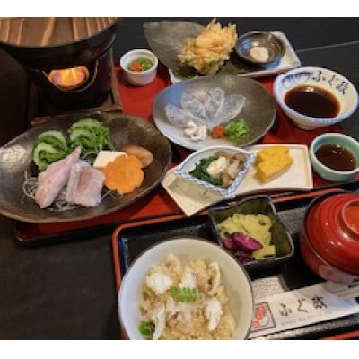 【ふぐ御膳ランチ7品2名】国産活けとらふぐ ふぐづくし贅沢ランチ　お食事2名様 　ふぐ政 富田林店