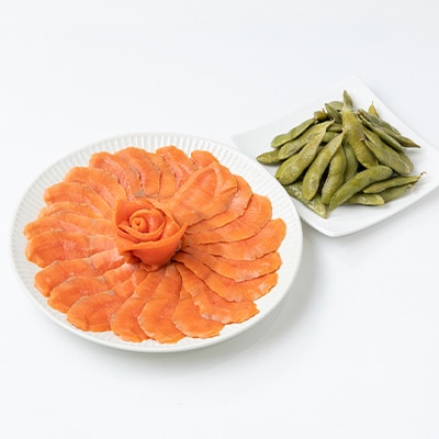 スモークサーモン&燻製茶豆 セット　計460g