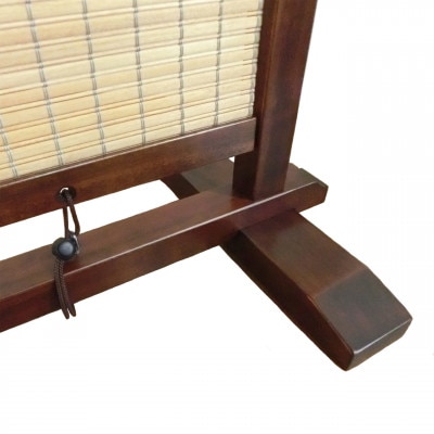 土肥家具工芸の衝立 木簾50タイプ ブラウンxライトブラウン 天然木無垢材のインテリア家具間仕切り