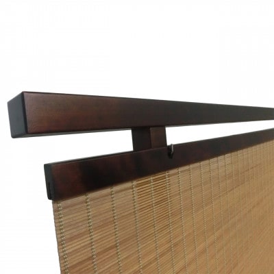 土肥家具工芸の衝立木簾88タイプブラウンxライトブラウン 天然木無垢材のインテリア家具パーテーション