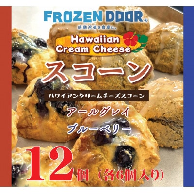 【2種×6個　計12個入り】ハワイアンスコーン(ブルーベリー)(紅茶)《冷凍》