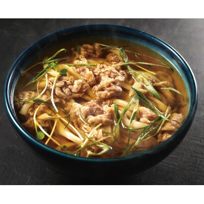 冷凍うどん 6食 海老天3食 肉うどん3食 白狐 海老天3尾と国産牛肉 大阪うどん 手鍋調理 自家製