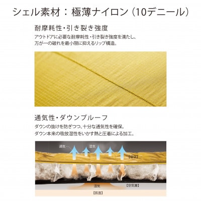 イスカ《シュラフ寝袋》エア ドライト 480 ショート　マスタード　登山やキャンプ用。【ISKOT】