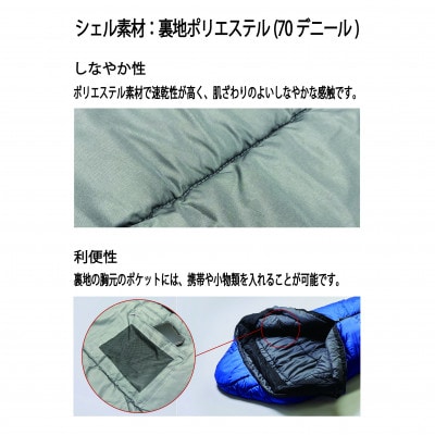 イスカ《シュラフ寝袋》スーパースノートレック 1500　ブルー　キャンプや車中泊。【ISKOT】