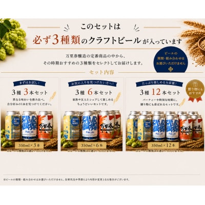 【ブルワー厳選】 万里春醸造クラフトビール 3種飲み比べ3本セット