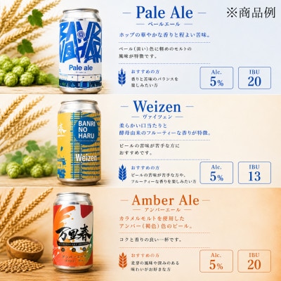 【ブルワー厳選】 万里春醸造クラフトビール 3種飲み比べ 6本セット