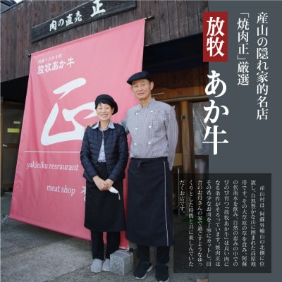 産山の隠れ家的名店「焼肉正」厳選「放牧あか牛のミニローストビーフ」