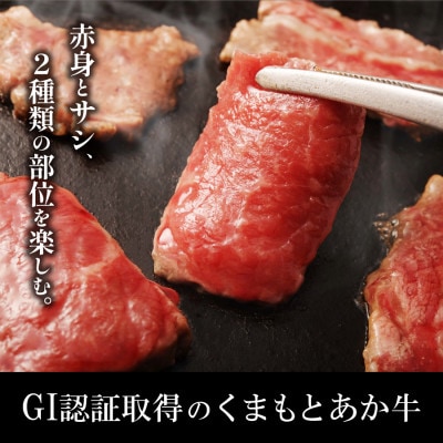 【山の里】生産者直送!GI認証くまもとあか牛 焼き肉用1kg(500g×2パック)