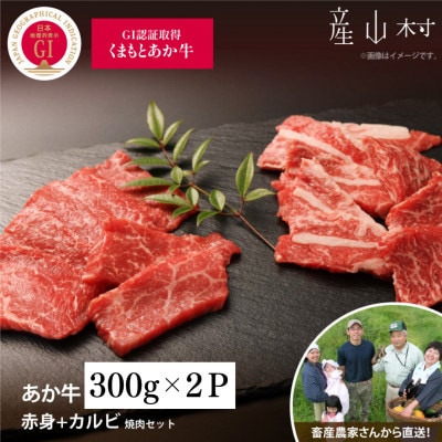 【山の里】生産者直送!GI認証 くまもとあか牛 焼肉(300g×2P)
