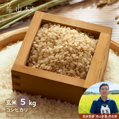【令和8年産新米】うぶまい(コシヒカリ玄米)5kg《阿蘇の名水 池山水源米》