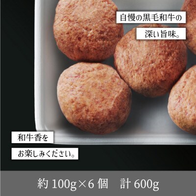 黒毛和牛ハンバーグ(約100g×6個)