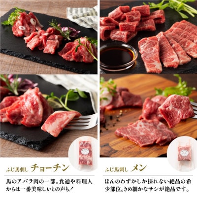 熊本特産!特選霜降り馬刺しセット 合計約450g(産山村)