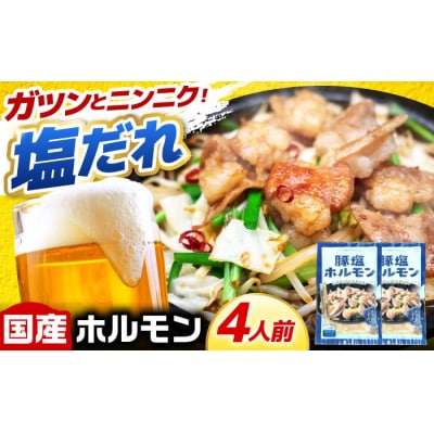 岐阜県産豚もつの鉄板焼き「元祖みたけとんちゃん」豚塩味(4人前)