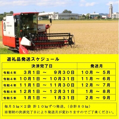 【先行受付】令和4年産 無洗米ななつぼし定期便80kg(毎月発送)【UB-21】