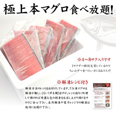 本マグロ中トロ　約1kg　解凍レシピ付き　1サクずつ真空包装
