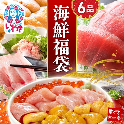 豪華海鮮6品福袋 本マグロ大トロ・中トロ・生ウニ・イクラ・ネギトロ・鮪漬け【総重量730g】