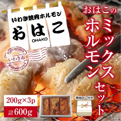 ギフト用【無地熨斗】【新鮮ホルモン焼肉】焼肉専門店よりお届け!おはこミックスホルモンセット600g!