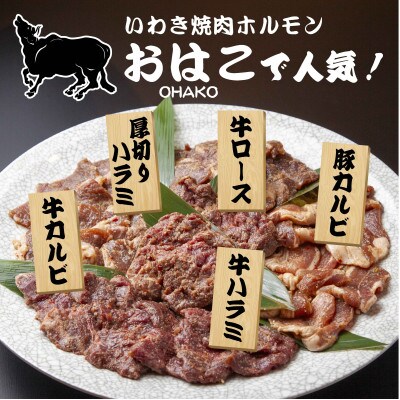 【味付き焼肉セット】&【新鮮ホルモン】食べ比べ　専門店焼肉セット2～3人前!とミックスホルモンセット