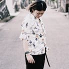 いわき市発D2Cアロハシャツ「yourmood」(オープンカラー)　WHITE　＜1サイズ＞