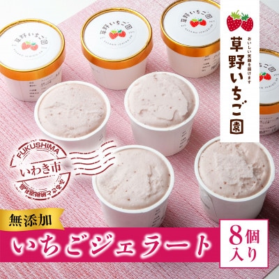いちご農家が作った「いちごのジェラート」8個セット
