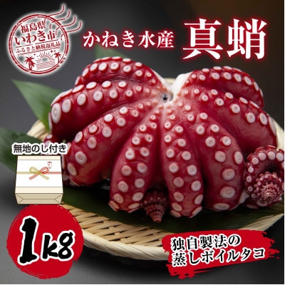 【無地熨斗付き】真蛸(蒸しボイルたこ)1kg×1杯　　調理簡単で便利!おかずの一品やお酒のお供に!