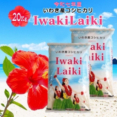 令和7年産 Iwaki Laiki 福島いわき市産コシヒカリ 精米 20kg(10kg×2袋)