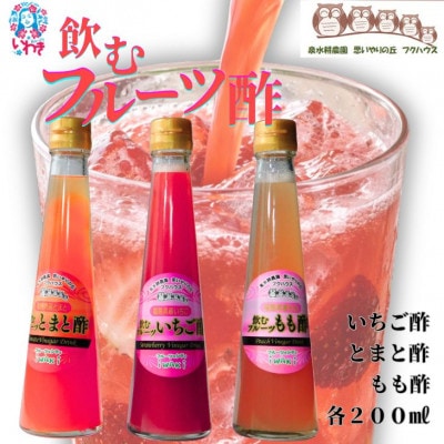 フクハウス飲むフルーツ酢3本Aセット