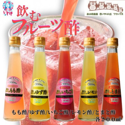 フクハウス飲むフルーツ酢5本Aセット