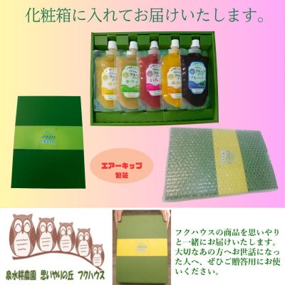 フクハウス オール福島フルーツソース5個ギフトセット