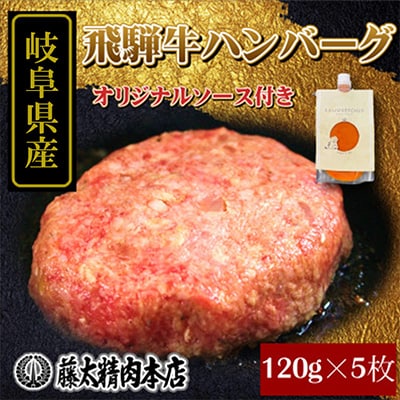 岐阜県産 【飛騨牛】 ハンバーグ5枚(オリジナルソース)