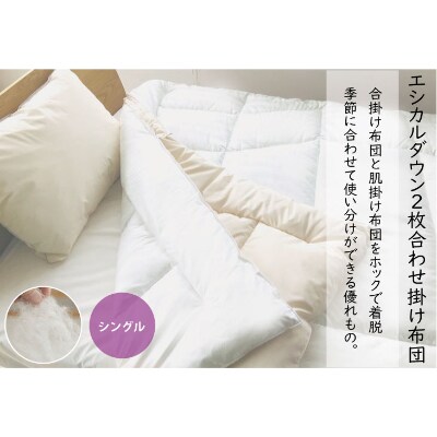 洗える ホコリが出にくい『2枚合わせ掛け布団』〈シングル〉