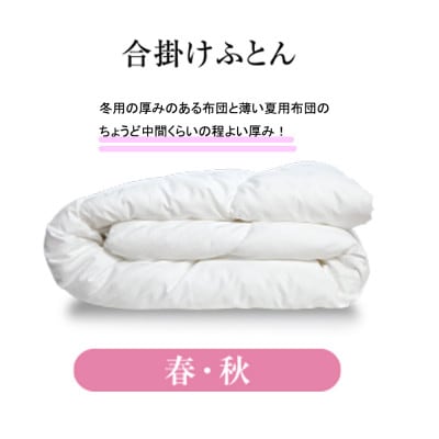 ちょうど良い厚み人工 羽毛合い掛けふとん エシカルダウンリッチ (DL)
