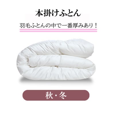 身長が高い方に。長さ 230cmの超ロング人工羽毛布団・エシカルダウンリッチ超ロング本掛け(Q)
