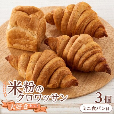 無添加　お米でつくった 米粉のクロワッサン大好きセット ミニ米粉食パンつき 合計4個