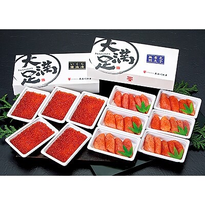 【2019年8月発送】いくら醤油漬110g×5パック 無着色明太子120g×6パック合計約1.2kg