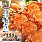 三特毛ガニ 1尾 800g前後×【5尾入れ】計4kg前後 海鮮 北海道 八雲町