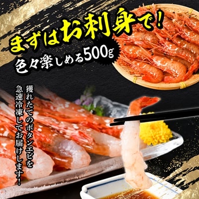 牡丹海老500g　中サイズ　25尾程度