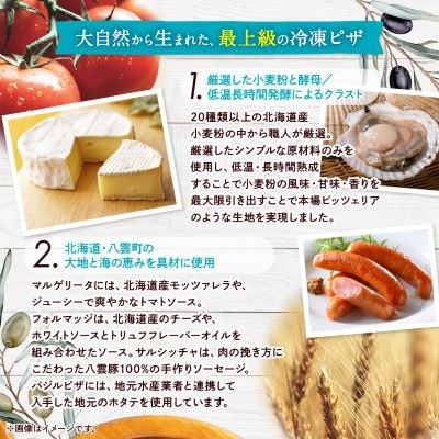 【2ヵ月毎定期便】八雲ピザ工房おすすめピザ4枚セットHOKKAIDO PIZZA(北海道ピザ)全2回